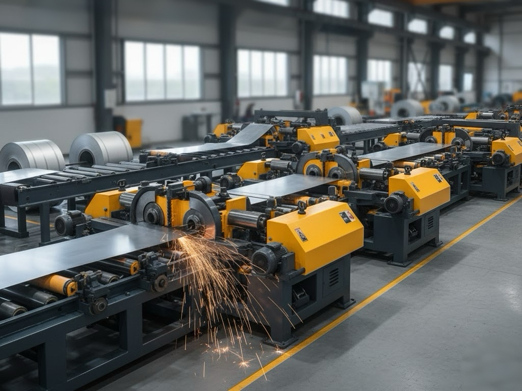 Shearing machine, Slitting lines, Cut to length lines, Trapezium cutting lines, Laser decoiling blanking line